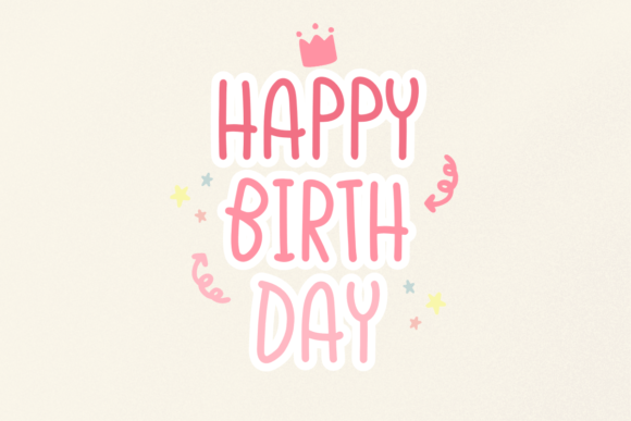 Cute Stationery Font PNG with transparent background - Preview 2