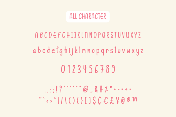 Cute Stationery Font PNG with transparent background - Preview 5