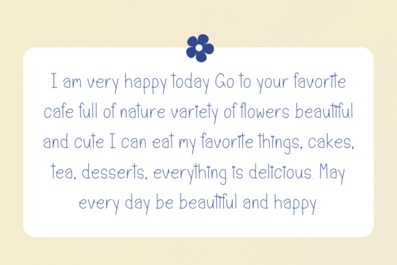 Daily Note Font - Preview 1