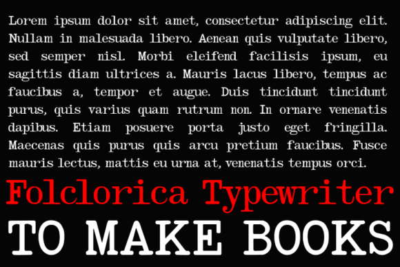 Folclorica Typewriter Font - Preview 1