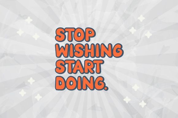 Fun Groovy Font PNG with transparent background - Preview 4