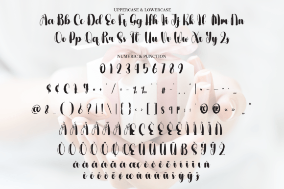 Gifting Font PNG with transparent background - Preview 6