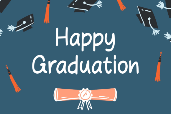 Happy Graduation Font PNG with transparent background - Preview 4
