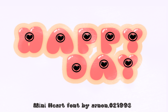 Heart Bubble Font - Preview 1