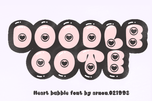 Heart Bubble Font - Preview 2