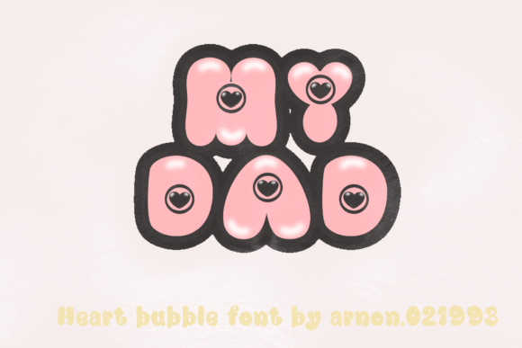 Heart Bubble Font - Preview 3