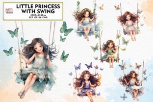 Little Princess with Swing Sublimation Graphic by PIG.design · Creative ...