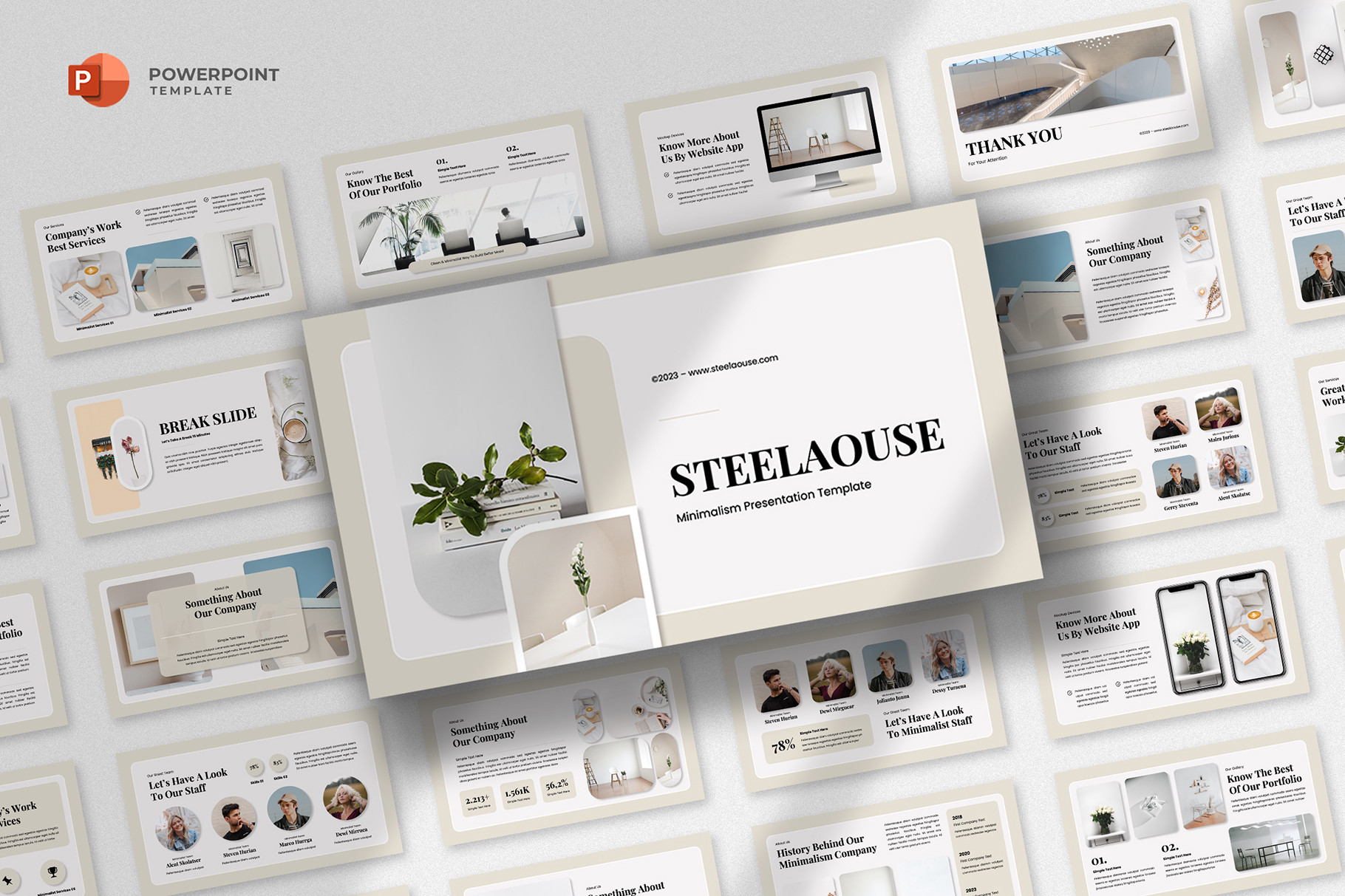 Plantilla de PowerPoint minimalista
