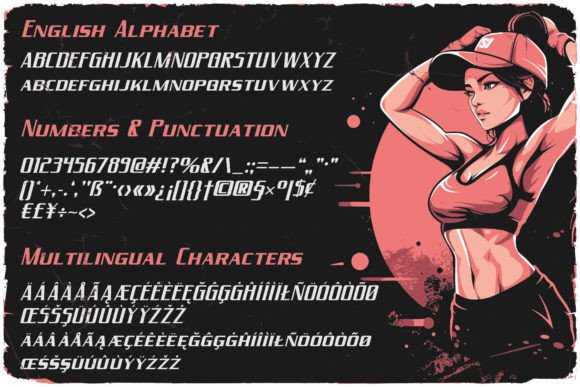 Power Gym Font PNG with transparent background - Preview 1