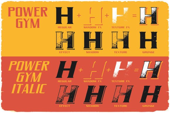 Power Gym Font PNG with transparent background - Preview 3