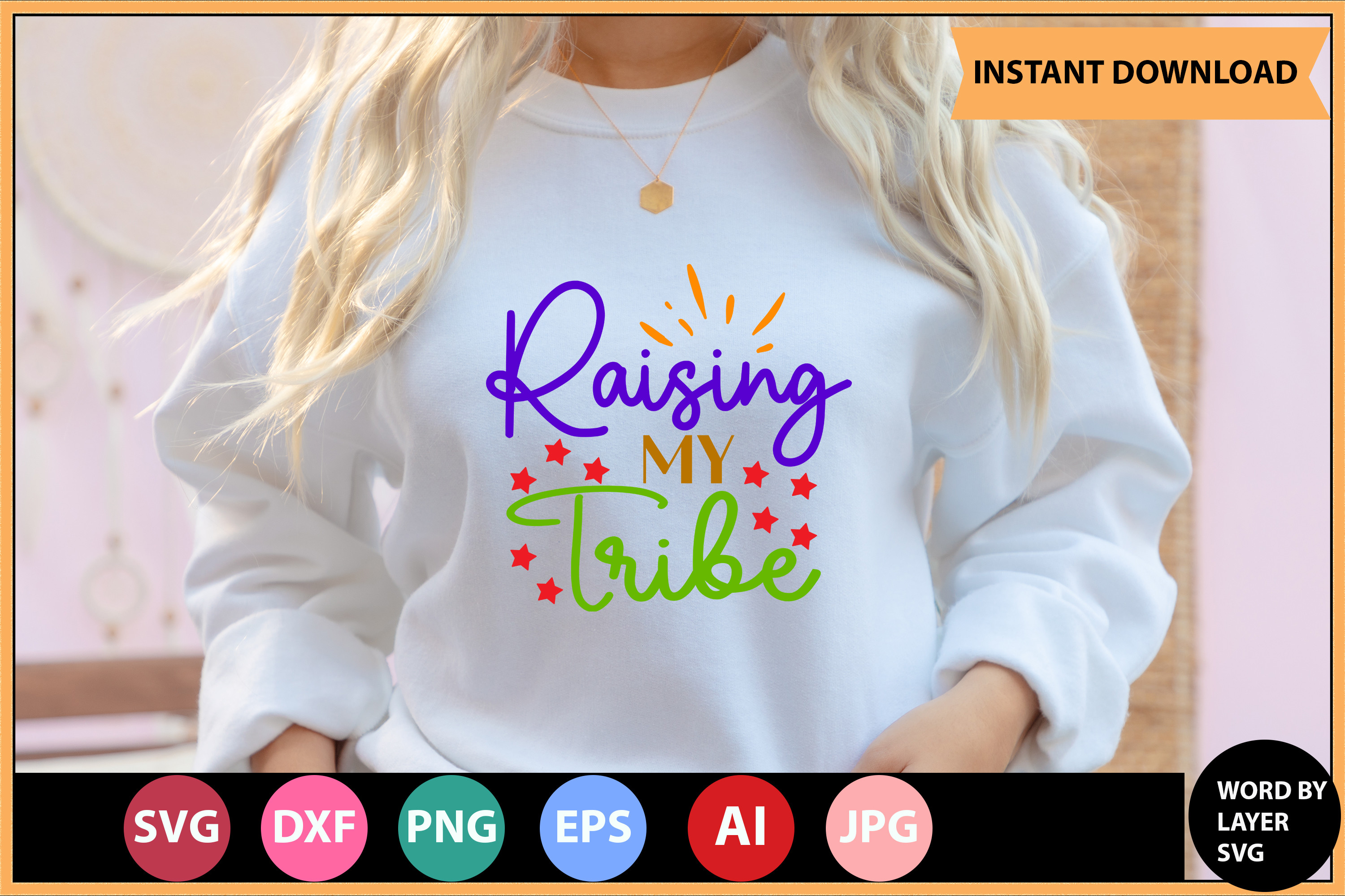 Raising My Tribe SVG Design Graphic by DesignExpert · Creative Fabrica