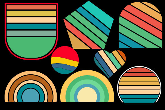 Retro Vintage Striped Sunset Backgrounds Graphic by Aynul Tees ...