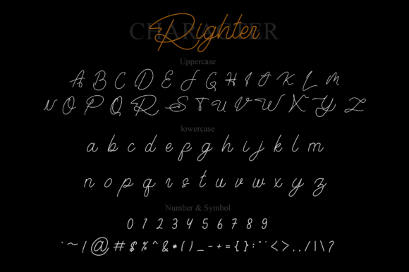 Righter Font PNG with transparent background - Preview 3