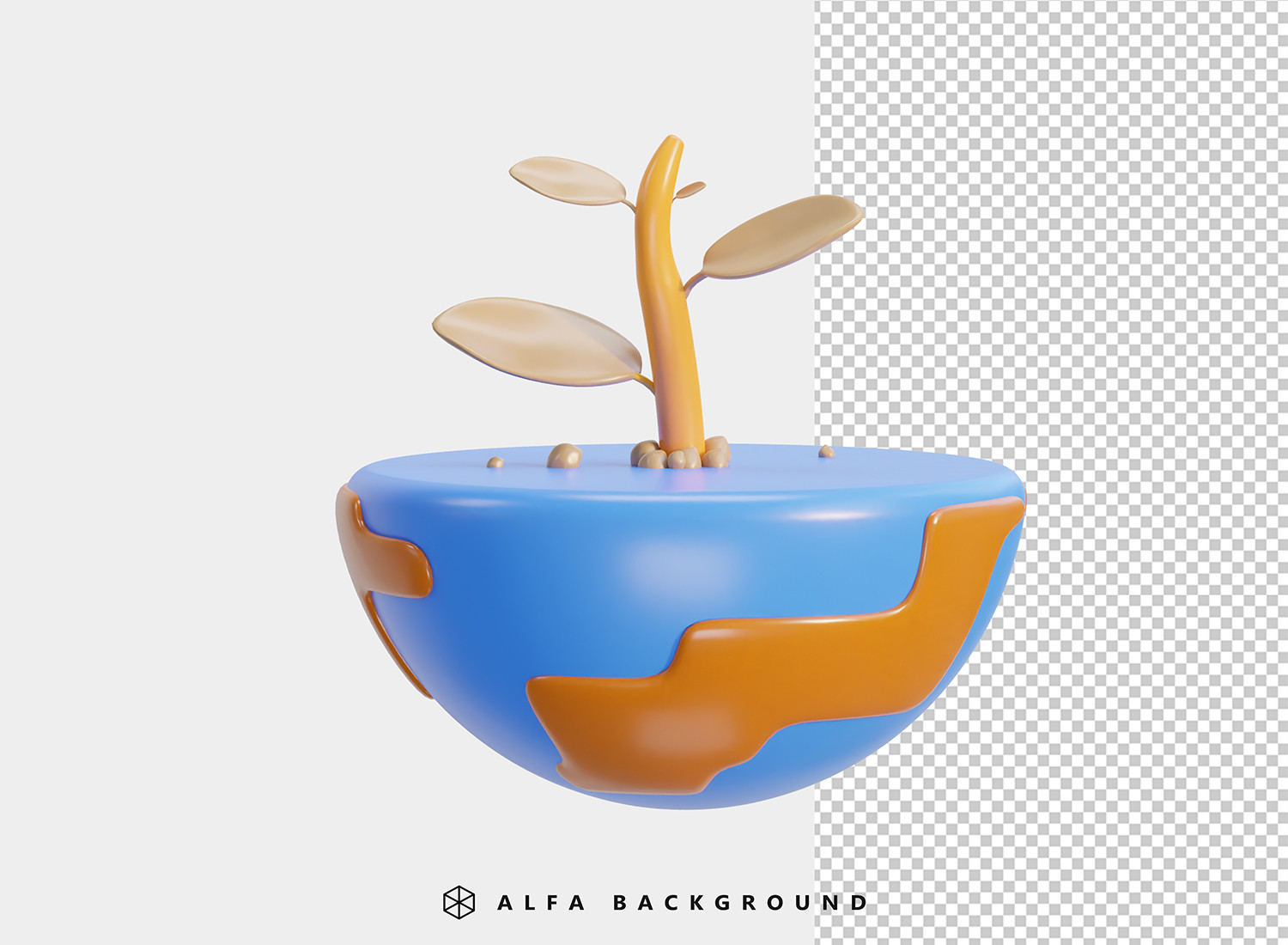 Tree Green Earth with 3d Icon Render Graphic by crop3dbusiness ...