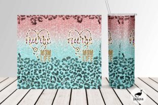 Nurse Mom Life Leopard Tumbler Wrap Png Graphic by Natcha Janya ...