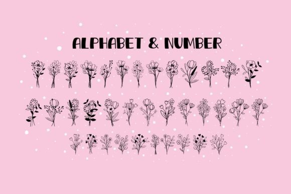 Bunch of Flowers Font - Preview 1