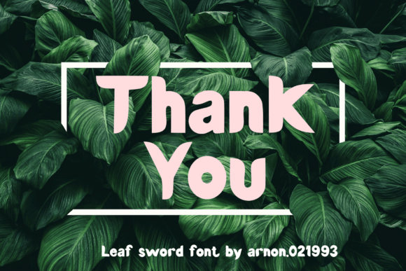 Leaf Sword Font PNG with transparent background - Preview 5