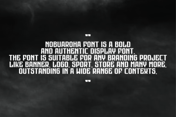 Nobuaroha Font font preview - 5