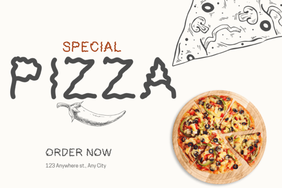 Pasta Font PNG with transparent background - Preview 1