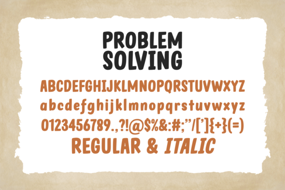 Problem Solving Font PNG with transparent background - Preview 5