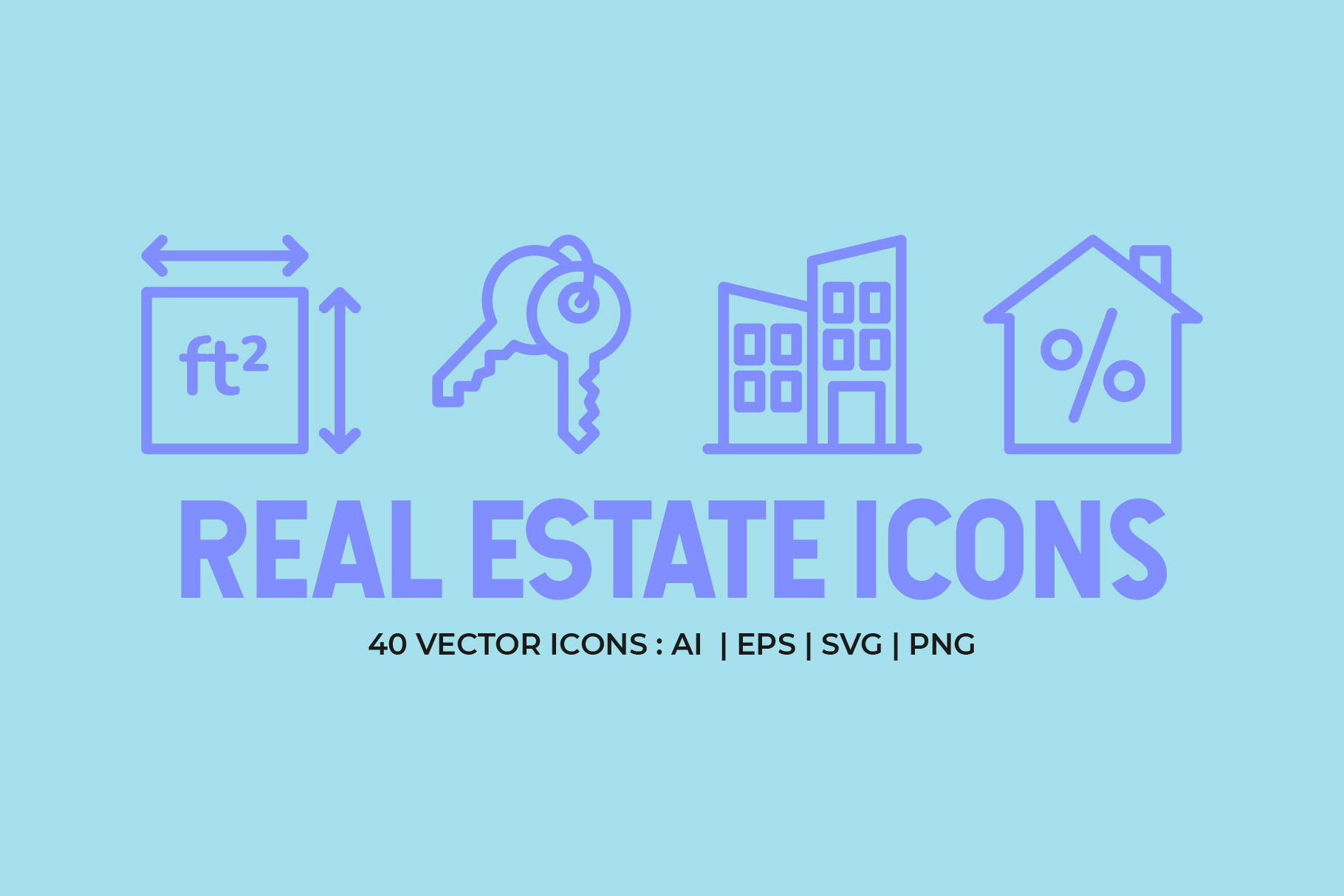 Real Estate Line Icons Graphic by abstractocreate · Creative Fabrica