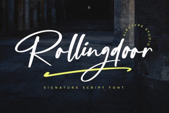 Rolling Door Font PNG with transparent background - Preview 1