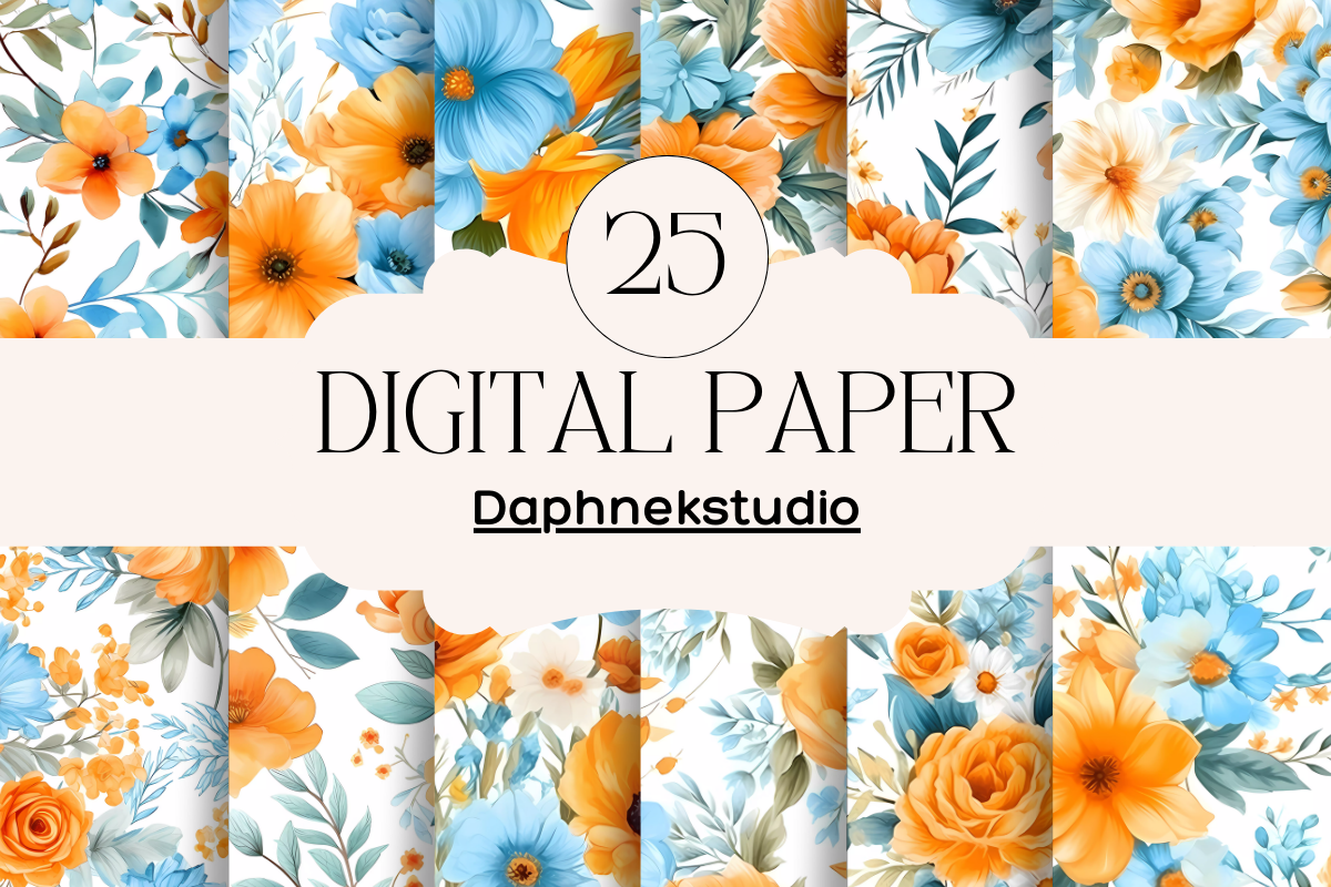 Seamless Shabby Floral Pattern Graphic by daphnekstudio · Creative Fabrica