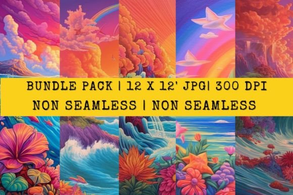 Bundle Ocean Psychedelic Hippie Pattern Graphic by Streetpovibe ...