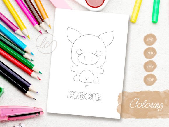 Little Biggie Coloring Page Graphic Coloring Pages & Books Kids By Little Craftlab Studio