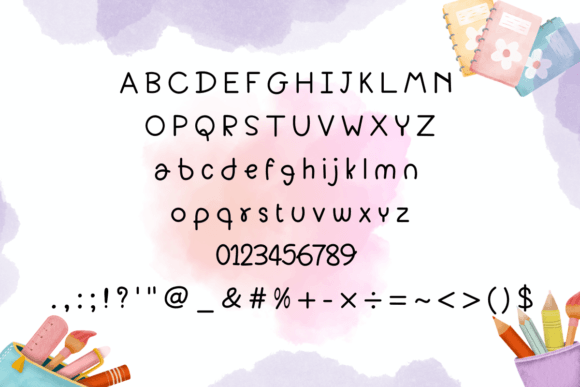 Primaryschool Font PNG with transparent background - Preview 1