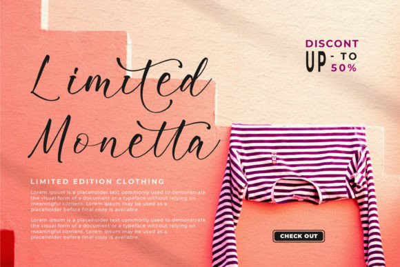 Rayetta Wegatta Font PNG with transparent background - Preview 3