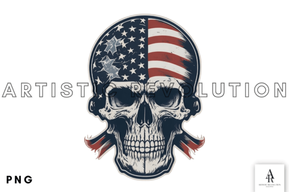 USA Patriotic Skull Flag SVG 4th of July