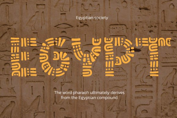 Pharaoh Font PNG with transparent background - Preview 1