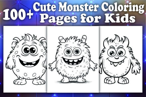100+Cute Monster Coloring Pages for Kids