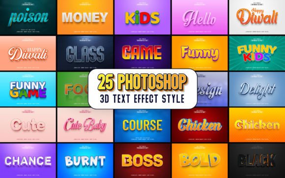 25 Photoshop 3d Text Effect Style Graphic Layer Styles By mdjahidul99519