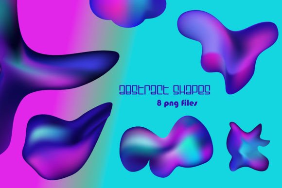 Abstract Futuristic Shapes Gradient Blot