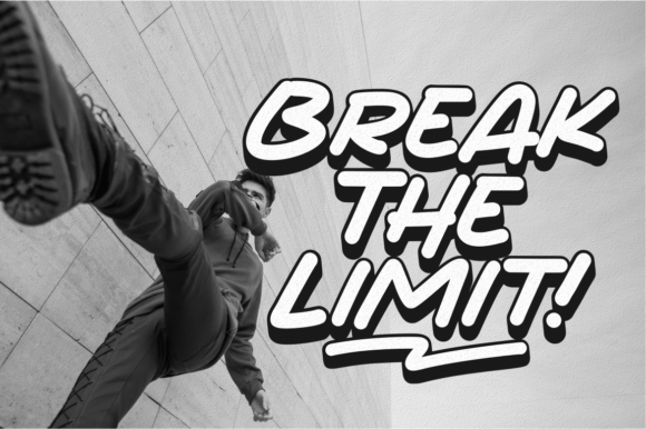 Blow Jumped Font PNG with transparent background - Preview 6