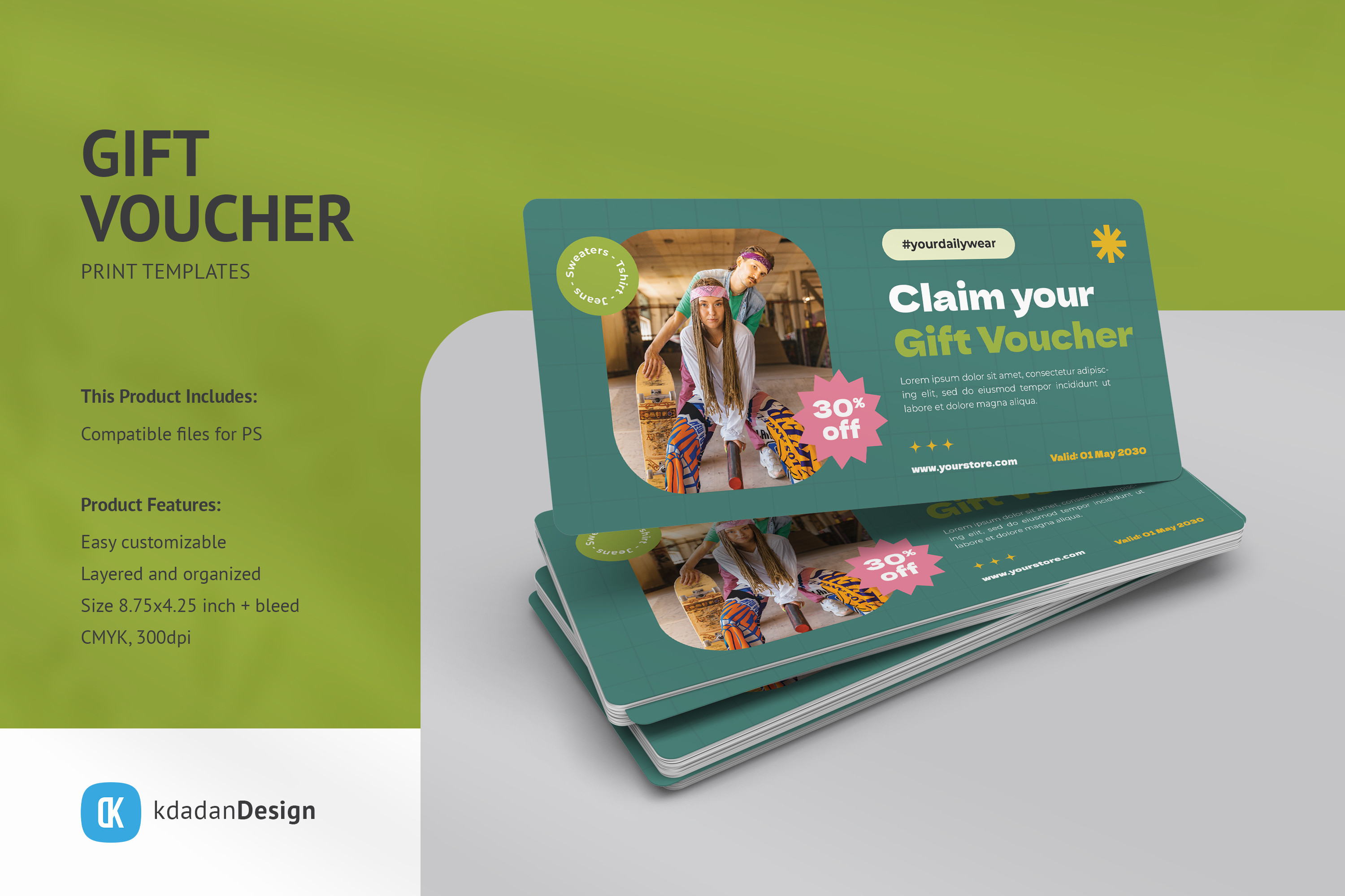 Gift Voucher PSD Templates Vol 099