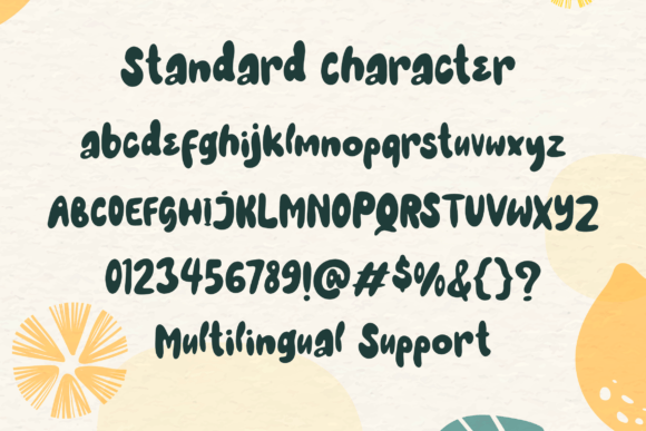 Master Lemon Font PNG with transparent background - Preview 1