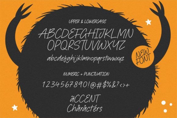Monster Sprinkle Font PNG with transparent background - Preview 3