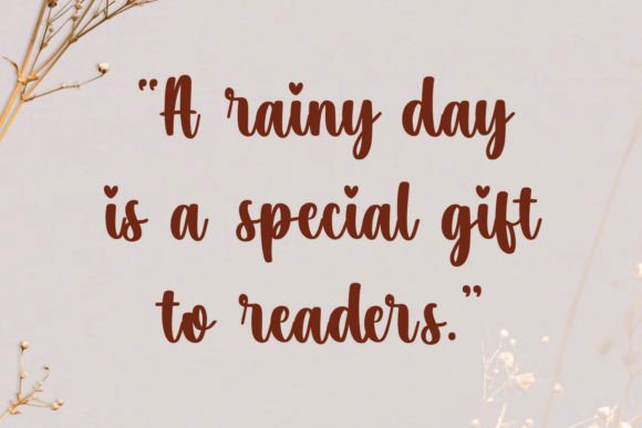 Rainfall Font PNG with transparent background - Preview 3