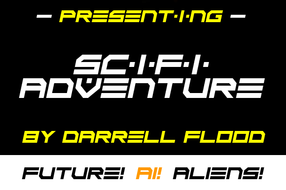 Scifi Adventure Font PNG with transparent background - Preview 1