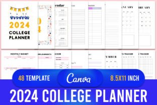 2024 College Planner Canva Template Graphic by designmela01 · Creative ...