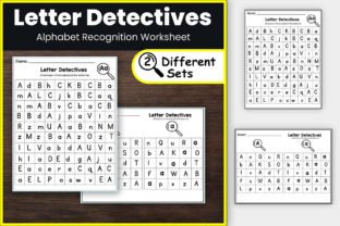 Alphabet Worksheets - Letter Detectives Graphic by TheStudyKits ...