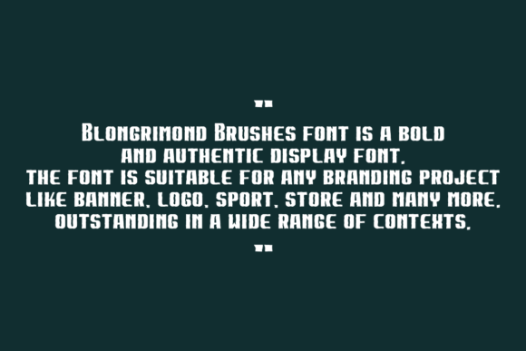 Blongrimond Brushes Font - Preview 6