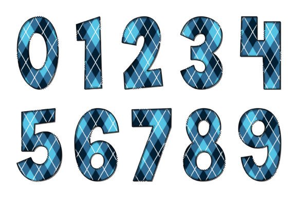 Blue Geometric Font - Preview 3