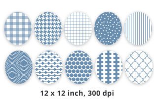 Blue Gray and White Scrapbook Papers Graphic by Lemon Paper Lab ...