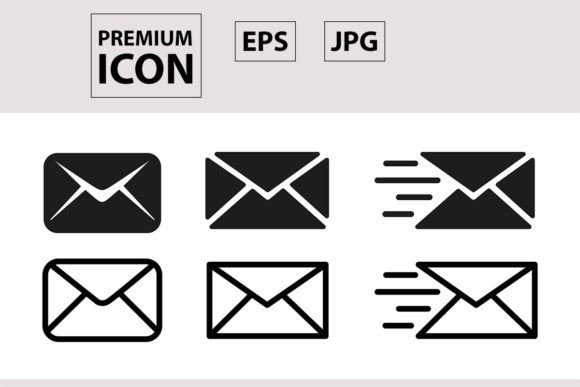 Email Icon Set Gráfico Ícones Por NinjaStudio