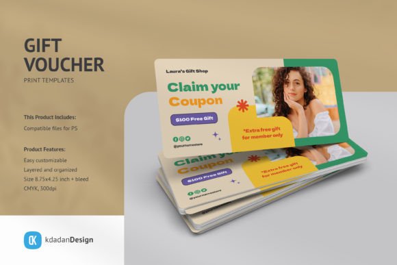 Gift Voucher PSD Templates Vol 100