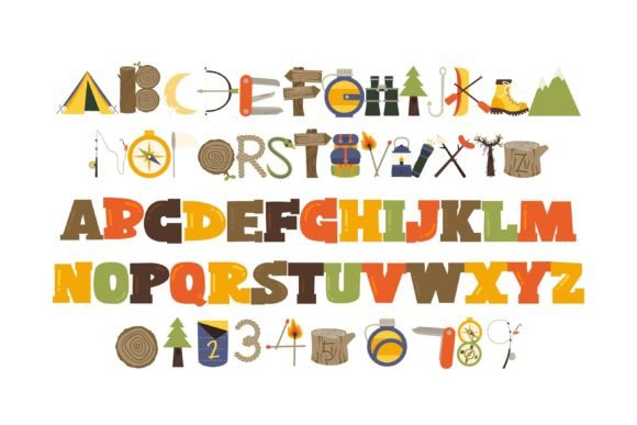 Go Hiking Font PNG with transparent background - Preview 1